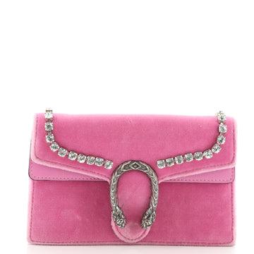 Gucci Dionysus Bag Crystal Embellished Velvet Super Mini