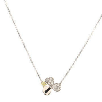Tiffany & Co. Paper Flowers Pendant Necklace Platinum with Yellow and White Diamonds