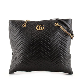 Gucci GG Marmont Zip Tote Matelasse Leather Large