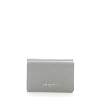 Balenciaga Essential Trifold Wallet Leather Mini