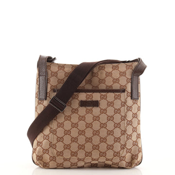 Gucci Vintage Front Pocket Flat Messenger GG Canvas Medium