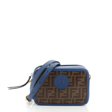 Fendi FF Logo Stamp Camera Bag Zucca Coated Canvas Mini