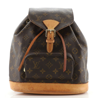 Louis Vuitton Vintage Montsouris Backpack Monogram Canvas MM