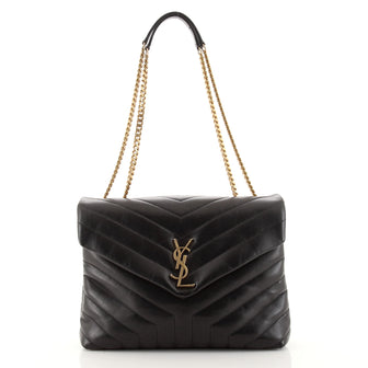 Saint Laurent LouLou Shoulder Bag Matelasse Chevron Leather Medium