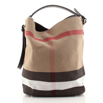 Burberry Ashby Bag House Check Canvas Medium