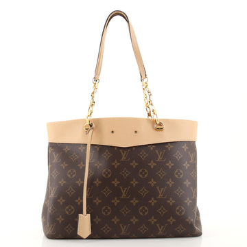 Louis Vuitton Pallas Shopper Monogram Canvas and Calfskin