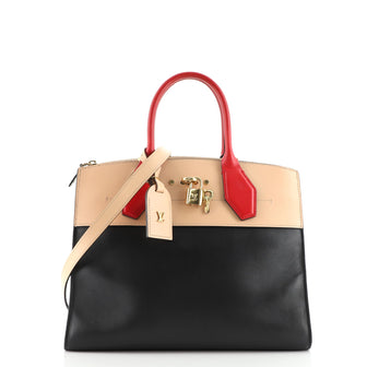 Louis Vuitton City Steamer Handbag Leather MM