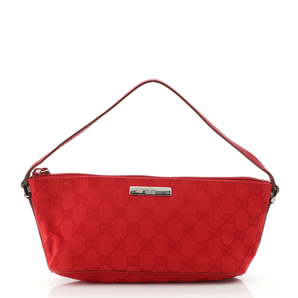 This is my beloved vintage Gucci boat pochette in red : r/handbags