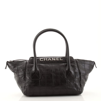 Chanel Lax Satchel Quilted Leather Large