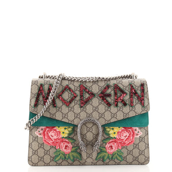 Gucci Dionysus Bag Embroidered GG Coated Canvas Medium