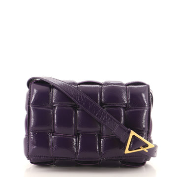 Bottega Veneta Cassette Crossbody Bag Padded Maxi Intrecciato Patent