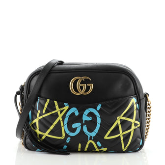 Gucci GG Marmont Shoulder Bag GucciGhost Matelasse Leather Medium