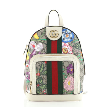 Gucci Ophidia Backpack Flora GG Coated Canvas Small