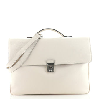 Salvatore Ferragamo Convertible Flap Briefcase Leather