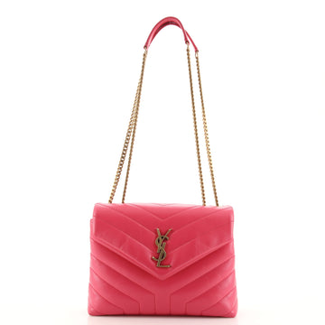 Saint Laurent LouLou Shoulder Bag Matelasse Chevron Leather Small