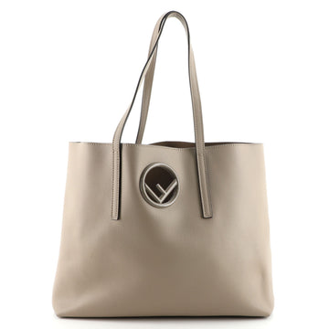 Fendi Logo Shopper Tote Leather