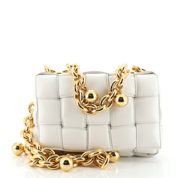 Bottega Veneta Cassette Chain Crossbody Bag Padded Maxi Intrecciato Leather