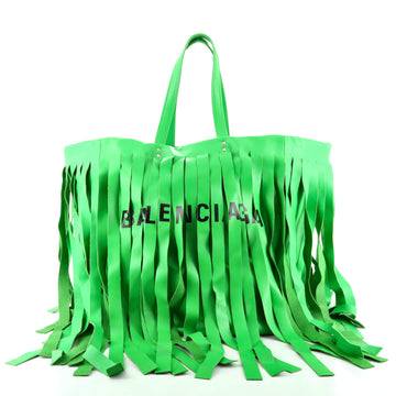 Balenciaga Laundry Cabas Tote Fringe Leather Medium