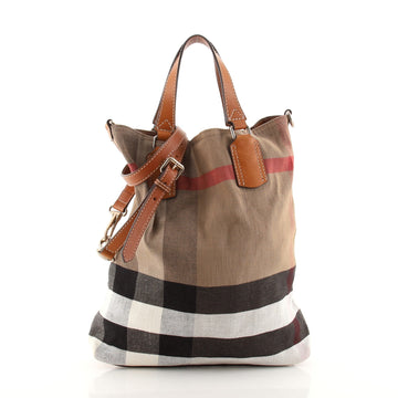 Burberry Ashby Bag House Check Canvas Medium