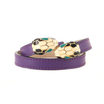 Bvlgari Serpenti Forever Double Wrap Bracelet Leather