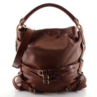 Burberry Bridle Gosford Hobo Leather Medium
