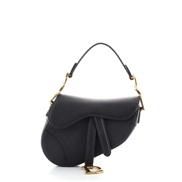 Christian Dior Saddle Handbag Leather Mini