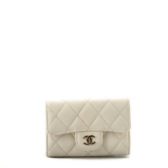 CHANEL Caviar Quilted Zipped Key Holder Case Black 1094462