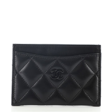 Chanel So Black Classic Card Holder Quilted Lambskin