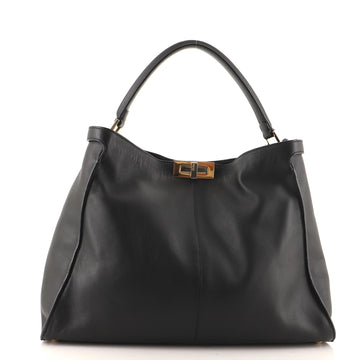 Fendi Peekaboo X-Lite Bag Leather with Shearling Interior Large