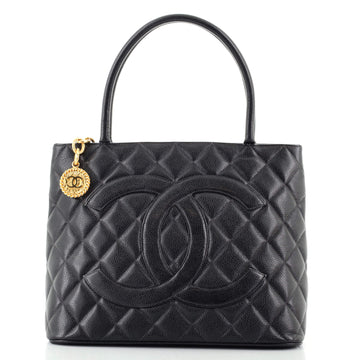 Chanel Medallion Tote Quilted Caviar