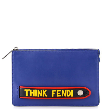 Fendi Vocabulary Pouch Inlaid Leather Small