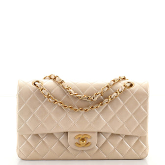Chanel Classic Double Flap Bag Quilted Metallic Lambskin Medium