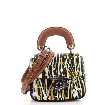 Burberry DK88 Top Handle Bag Printed Leather Mini