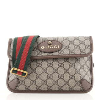 Gucci Neo Vintage Flap Belt Bag GG Coated Canvas