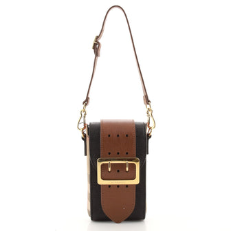 Burberry Buckle Belt Bag House Check and Leather Vertical