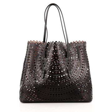 Alaia Open Tote Laser Cut Leather Large