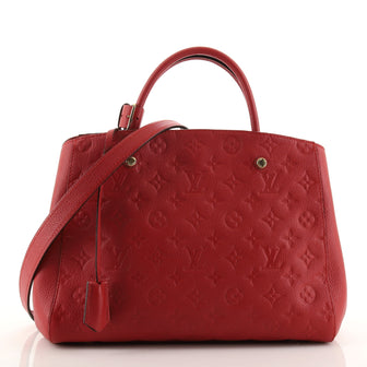 Louis Vuitton Montaigne Handbag Monogram Empreinte Leather MM