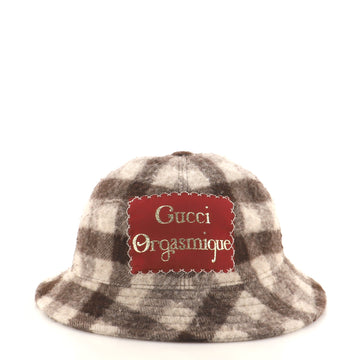 Gucci Embroidered Patch Bucket Hat Wool
