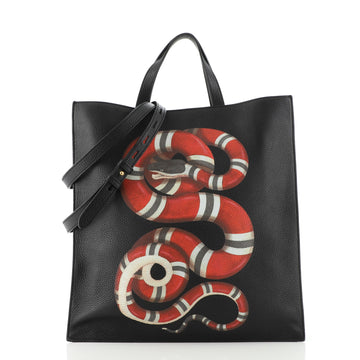 Gucci Convertible Soft Open Tote Printed Leather Tall