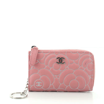 Chanel Key Pouch Camellia Lambskin