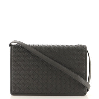 Bottega Veneta Double Compartment Flap Bag Intrecciato Nappa Medium