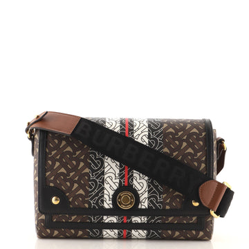 Burberry Note Crossbody Bag Monogram E-Canvas Medium
