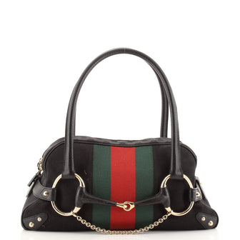 Gucci Horsebit Chain Bowling Bag GG Canvas Medium