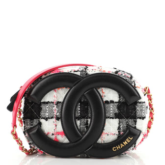 Chanel Coco Midnight Camera Case Quilted Tweed and Lambskin Small