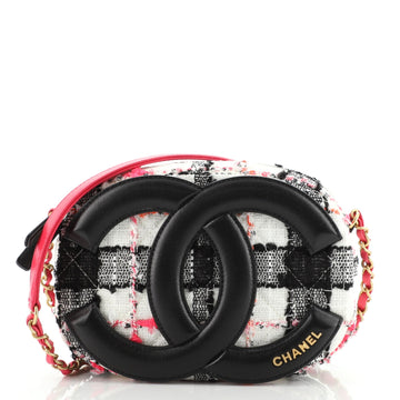 Chanel Coco Midnight Camera Case Quilted Tweed and Lambskin Small