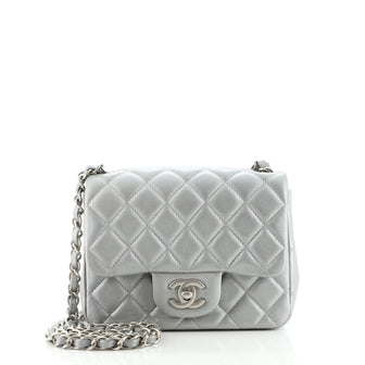 Chanel Square Classic Single Flap Bag Quilted Lambskin Mini