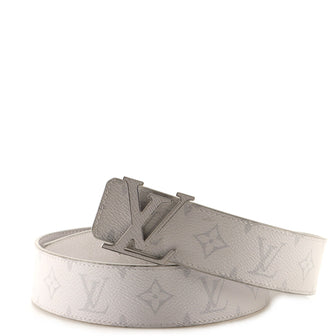 Louis Vuitton LV Initiales Reversible Belt Limited Edition Logo Story  Monogram Canvas and Leather Wide Gray 2090581