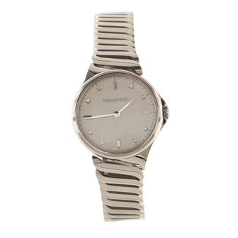 Tiffany & Co. Metro 2-Hand Quartz Watch Stainless Steel with Diamond Markers 28