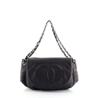 Chanel Timeless Half Moon Flap Bag Caviar Large