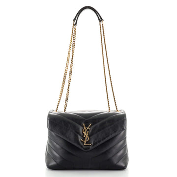 Saint Laurent LouLou Shoulder Bag Matelasse Chevron Leather Small